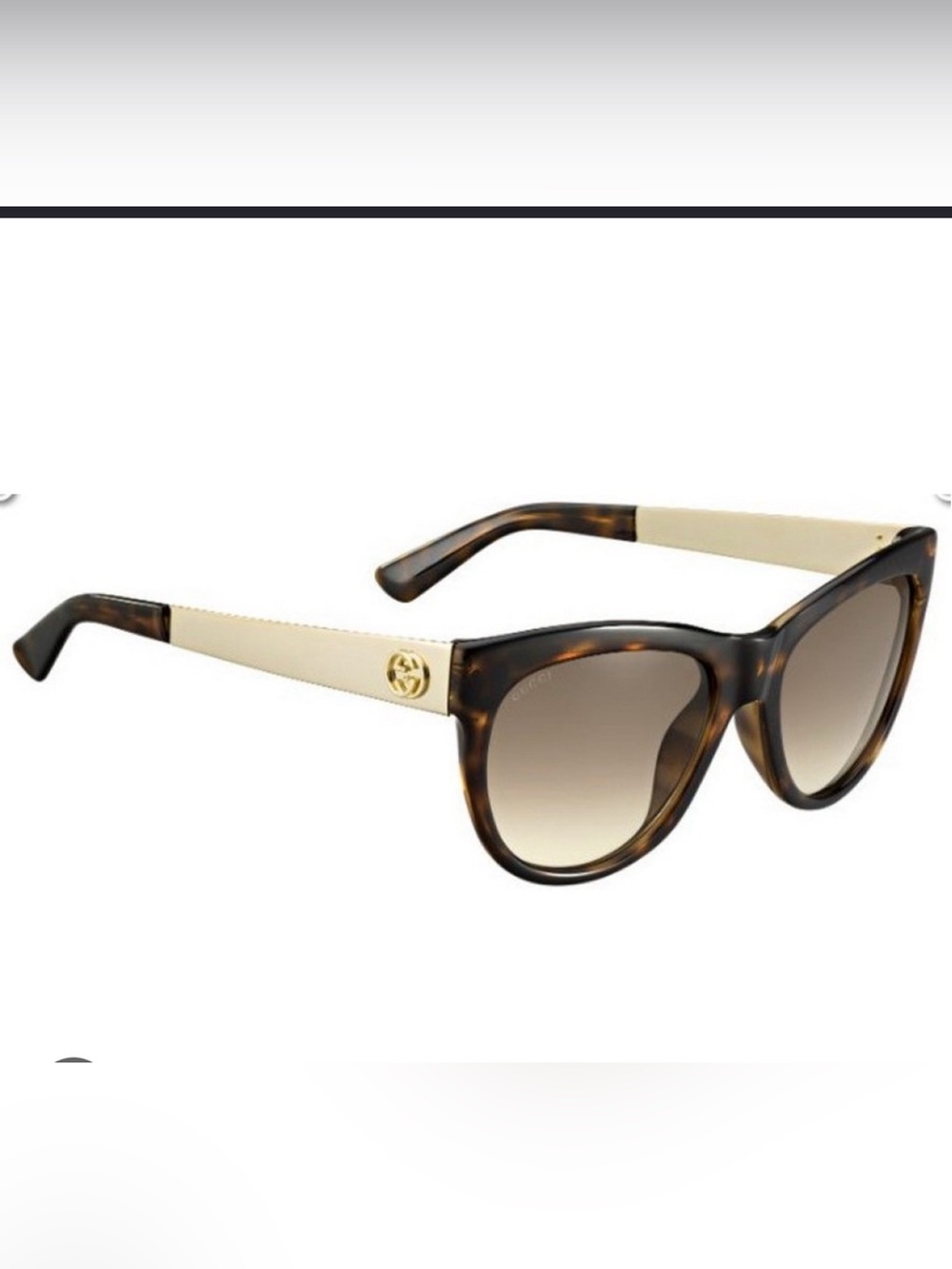 Gucci Tortoise Shell Frame with Gold Arms Sunglasses